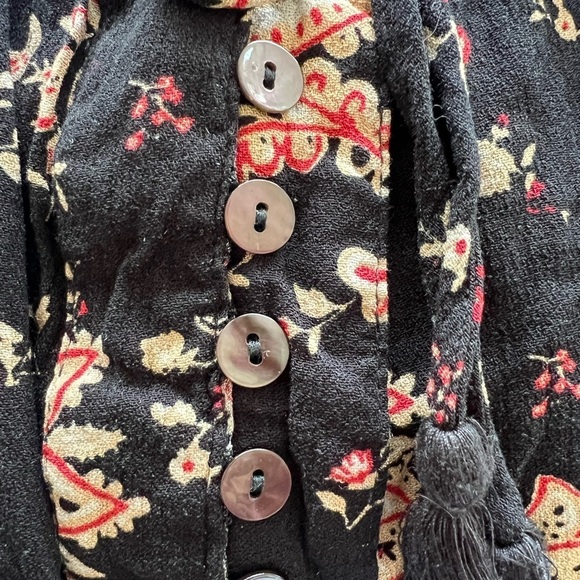 Rachel Zoe maxi skirt floral slit front medium stretch drawstring waist - Picture 7 of 9